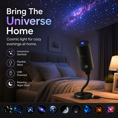 Plug-&-Play HD Star Projector - 11 Galaxy,Butterfly & Ocean Scenes