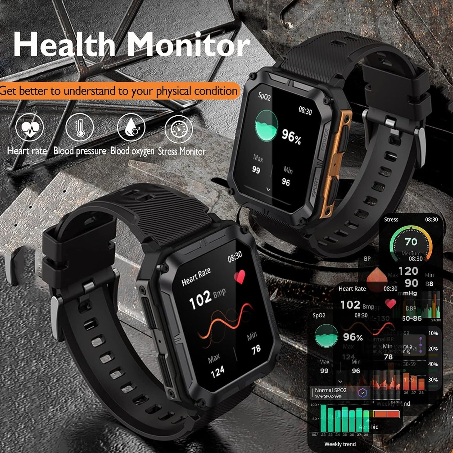 Smart Watch for Men -Bluetooth Call Outdoor Sports Watch