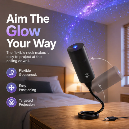 Plug-&-Play HD Star Projector - 11 Galaxy,Butterfly & Ocean Scenes